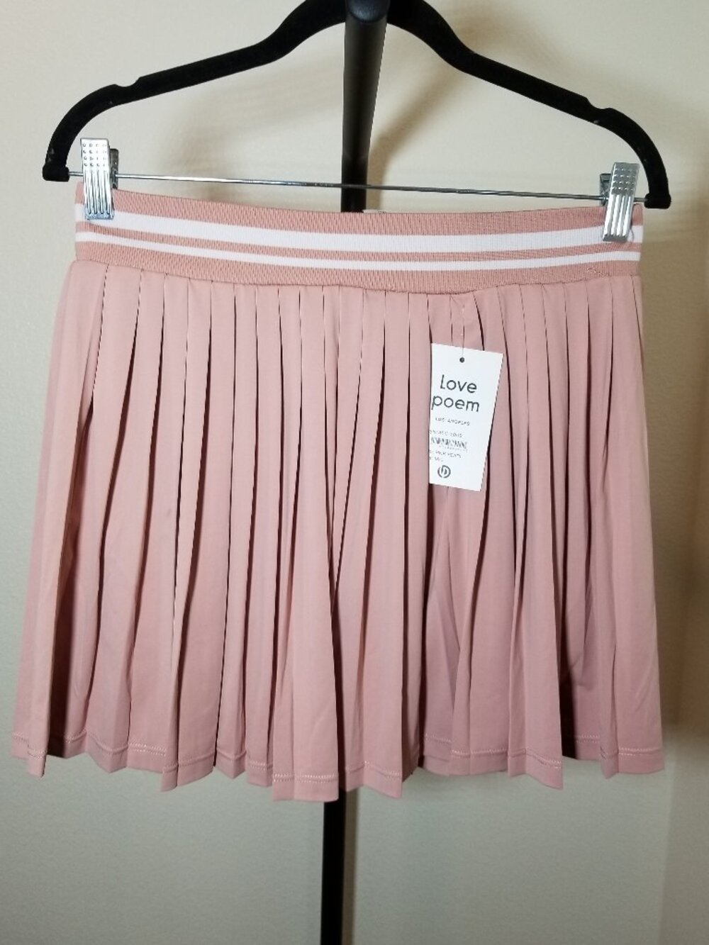 Love Poem Pleated Mini Skirt Size M/L Rose Tennis Activewear Pickleball NWT
